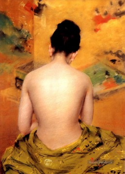 Rücken einer nackten Impressionismus William Merritt Chase Ölgemälde